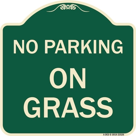 Signmission Designer Series Sign-On Grass, Green & Tan Heavy-Gauge Aluminum Sign, 18" x 18", G-1818-23526 A-DES-G-1818-23526